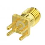 RF Connector SMA PCB End Launch Jack 50 Ohm (Jack, Female & Male,50Ω) L10.5mm